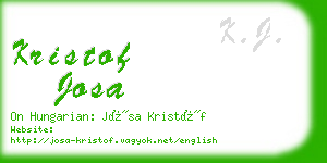kristof josa business card