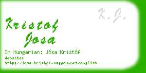 kristof josa business card